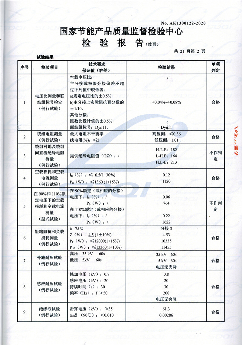 高低压试验报告-S11-1250万全万全万全油浸式变压器-2.jpg